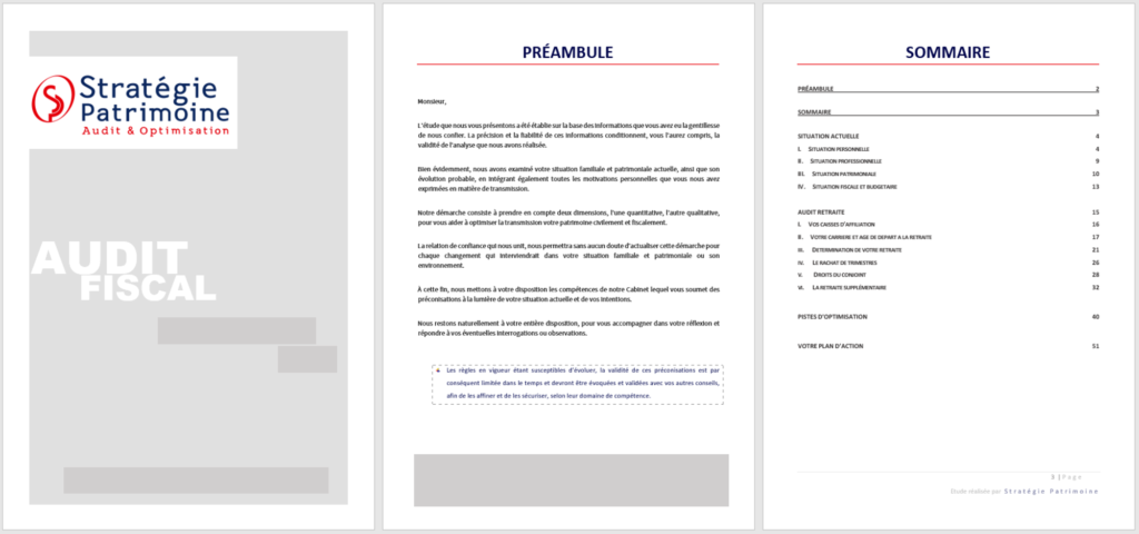 Audit fiscal - Stratégie Patrimoine